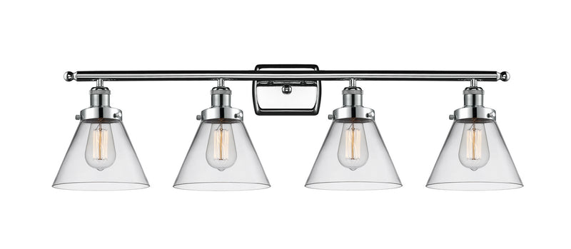 Innovations 916-4W-PC-G42 Four Light Bath Vanity, Polished Chrome