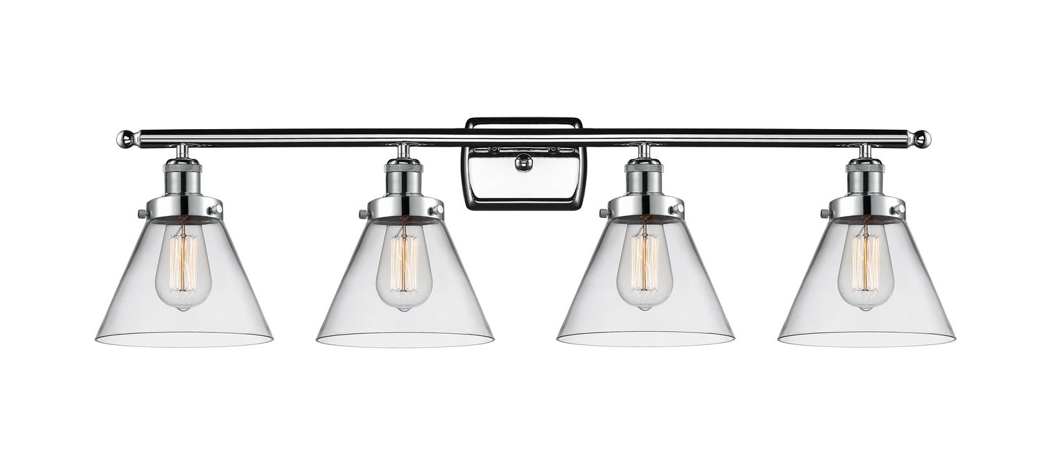 Innovations 916-4W-PC-G42 Four Light Bath Vanity, Polished Chrome
