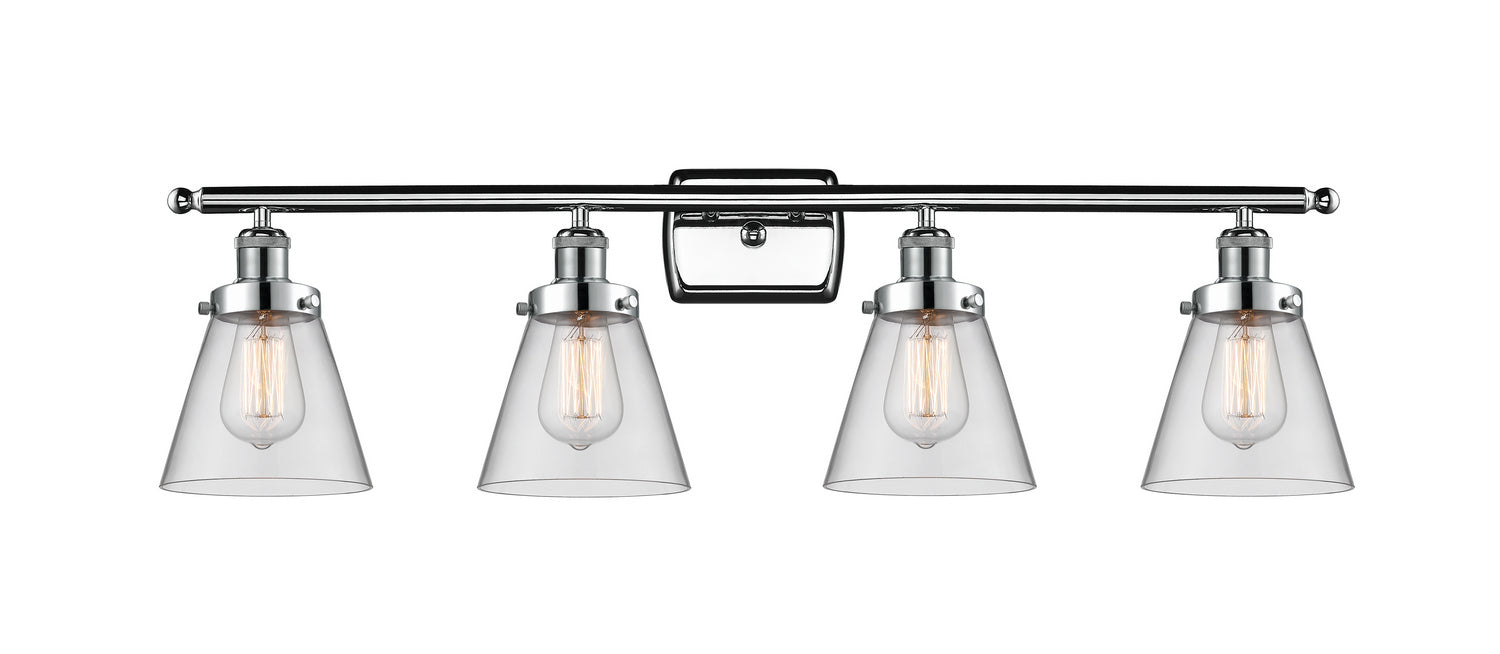 Innovations 916-4W-PC-G62 Four Light Bath Vanity, Polished Chrome