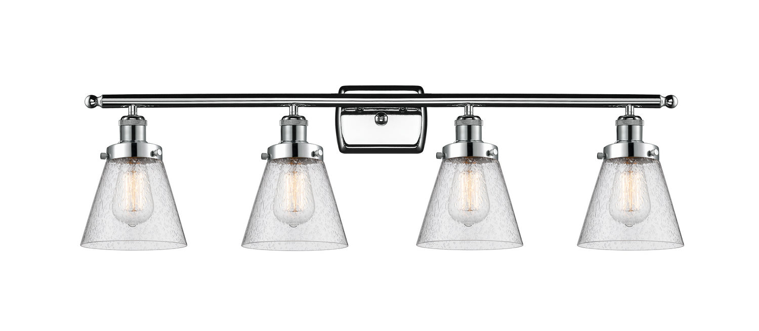 Innovations 916-4W-PC-G64 Four Light Bath Vanity, Polished Chrome