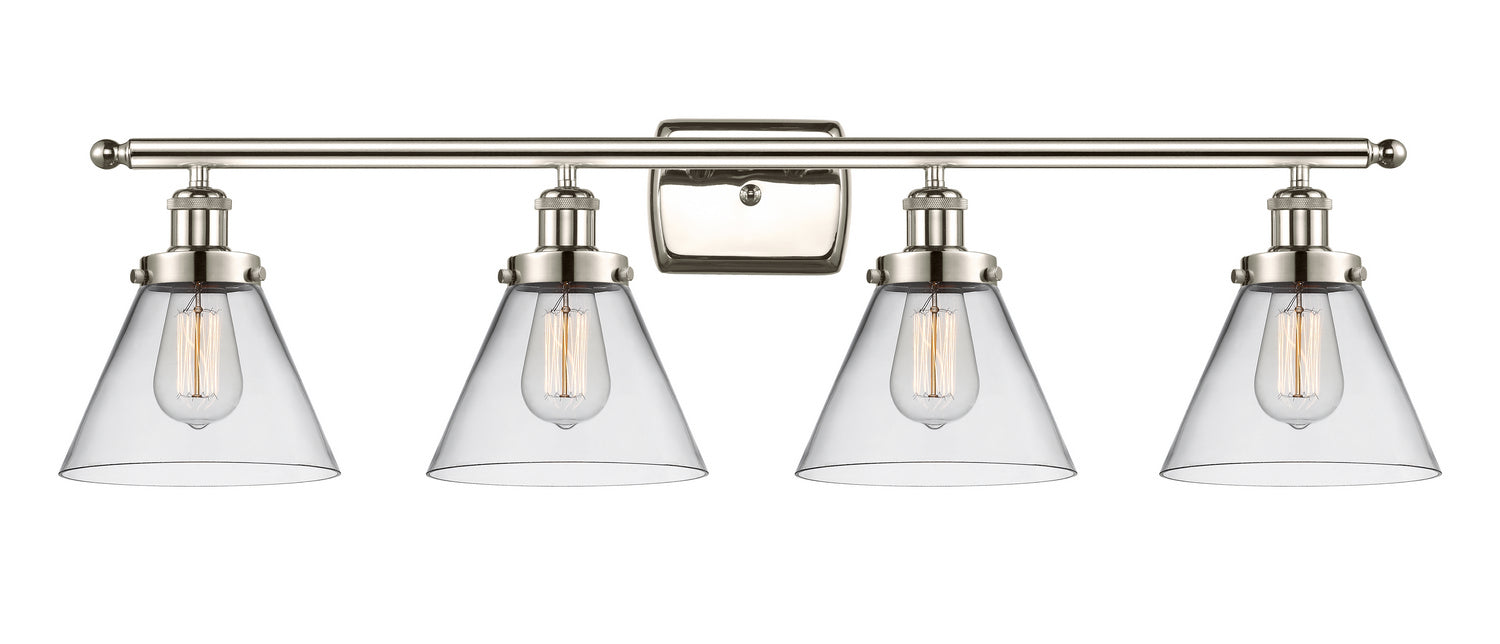 Innovations 916-4W-PN-G42 Four Light Bath Vanity, Polished Nickel
