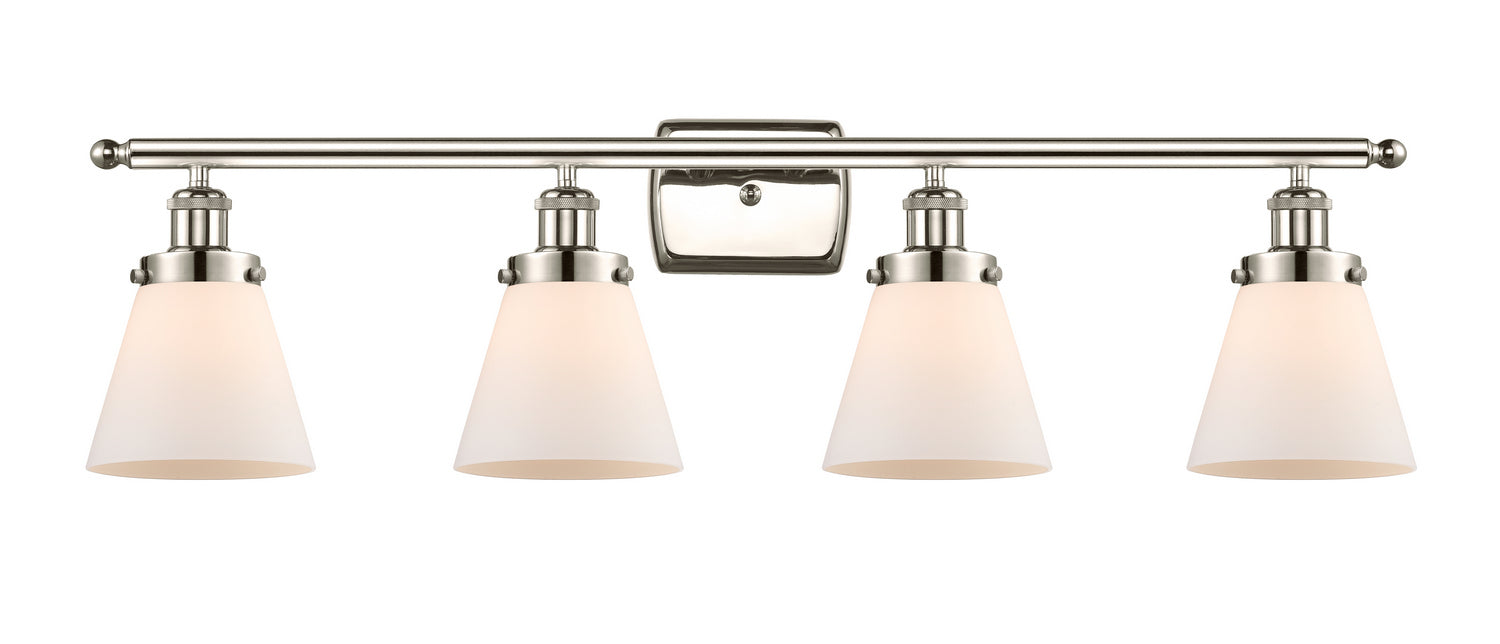 Innovations 916-4W-PN-G61 Four Light Bath Vanity, Polished Nickel