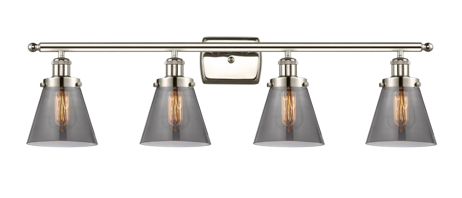 Innovations 916-4W-PN-G63 Four Light Bath Vanity, Polished Nickel