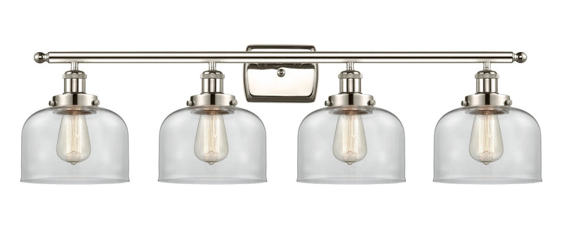 Innovations 916-4W-PN-G72 Four Light Bath Vanity, Polished Nickel