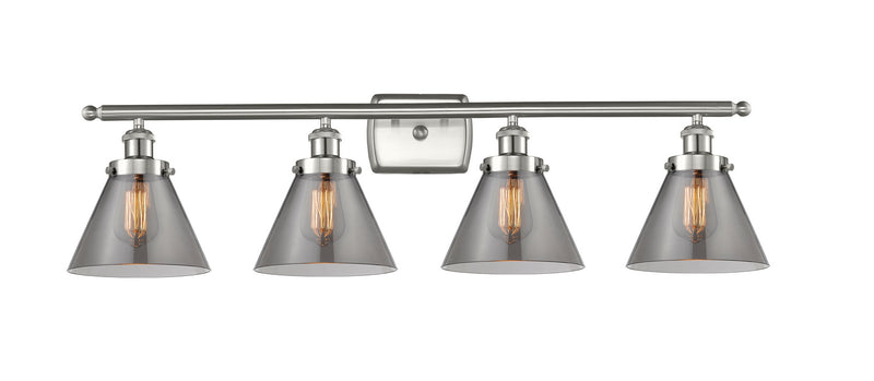 Innovations 916-4W-SN-G43 Four Light Bath Vanity, Brushed Satin Nickel
