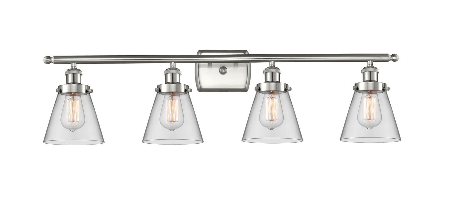 Innovations 916-4W-SN-G62 Four Light Bath Vanity, Brushed Satin Nickel
