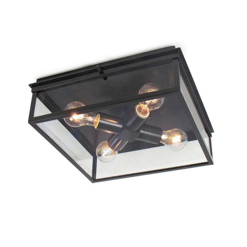 Regina Andrew 17-1011BLK Four Light Flush Mount, Black