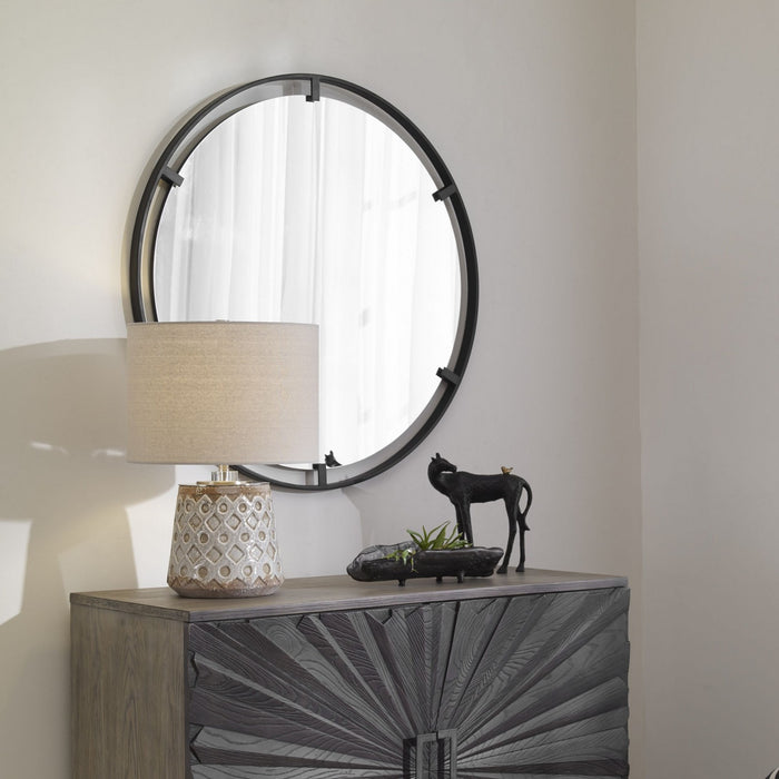 Uttermost 09734 Mirror, Satin Black