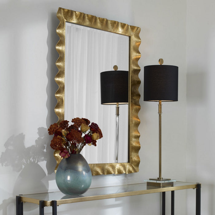 Uttermost 09742 Mirror, Antiqued Gold Leaf