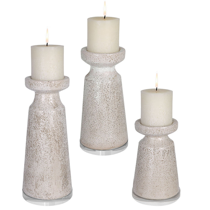 Uttermost 17966 Candleholders, S/3, Ombre, Light Antique Sand