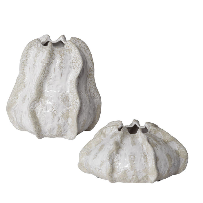 Uttermost 17973 Vases, S/2, Ivory And Beige