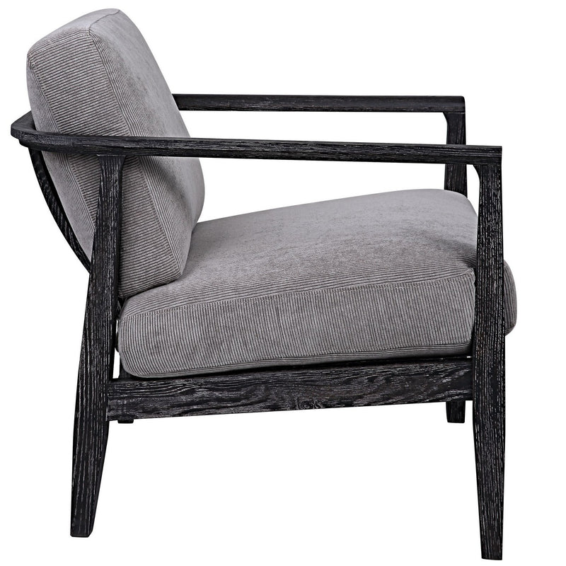 Uttermost 23657 Accent Chair, Dark Ebony