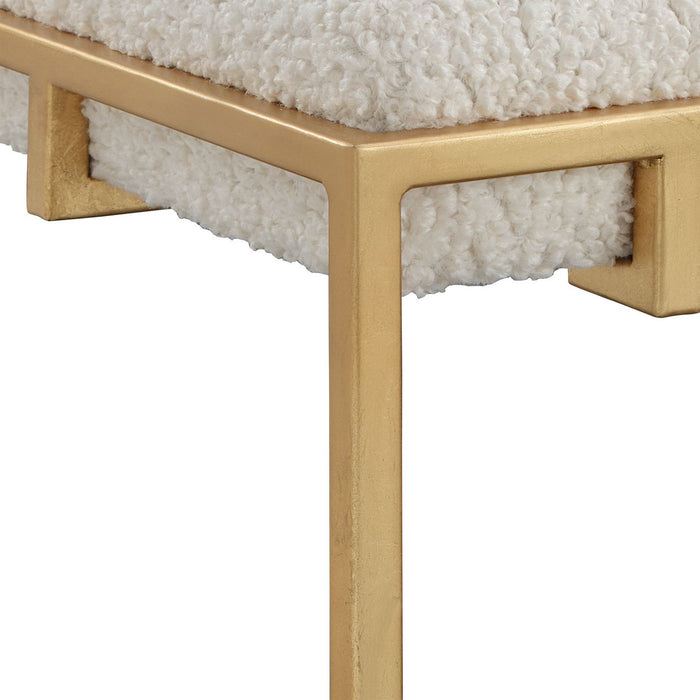 Uttermost 23663 Bench, Gold Leafed Iron