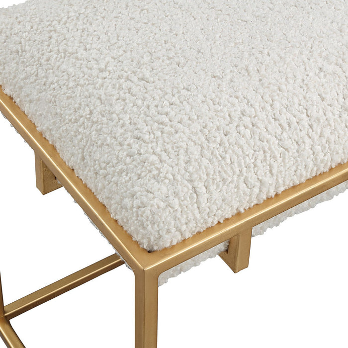 Uttermost 23663 Bench, Gold Leafed Iron