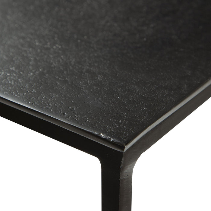 Uttermost 25121 Nesting Pedestal Tables, S/2, Aged Black Iron