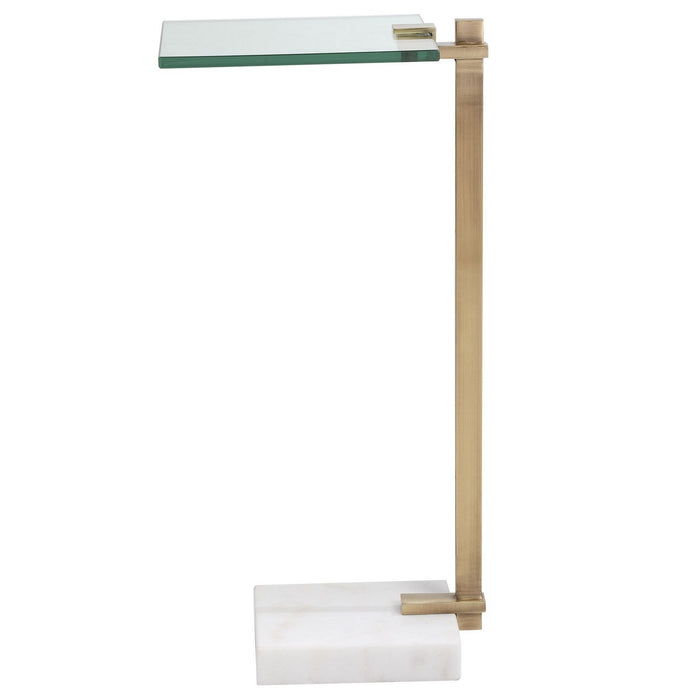 Uttermost 25136 Accent Table, Brushed Brass