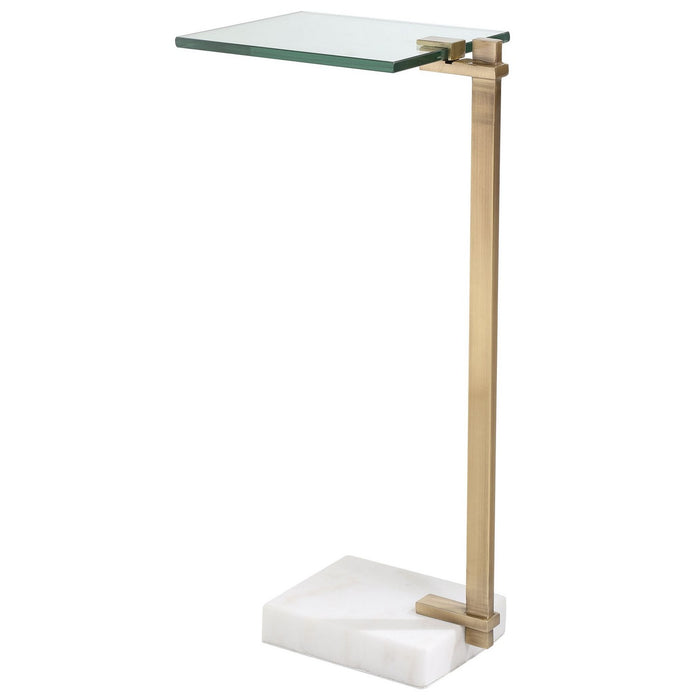 Uttermost 25136 Accent Table, Brushed Brass