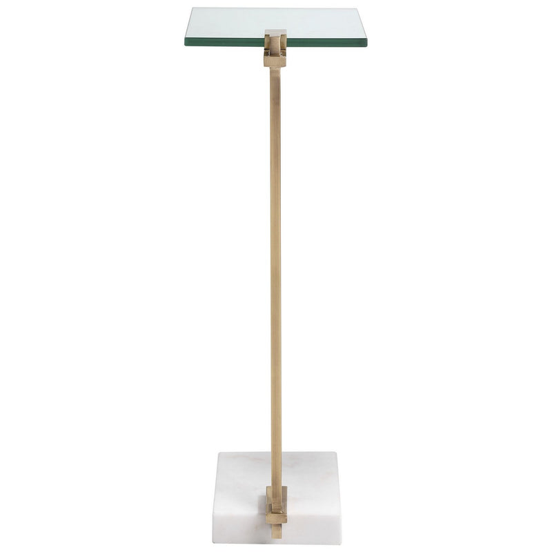 Uttermost 25136 Accent Table, Brushed Brass