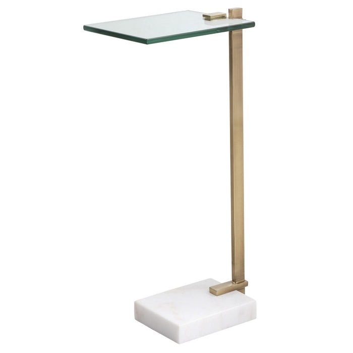 Uttermost 25136 Accent Table, Brushed Brass