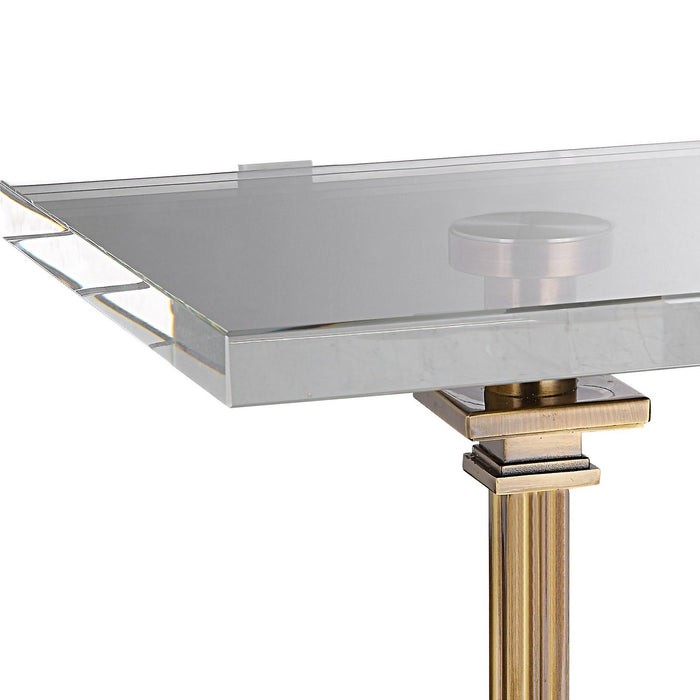 Uttermost 25142 Drink Table, Brushed Brass