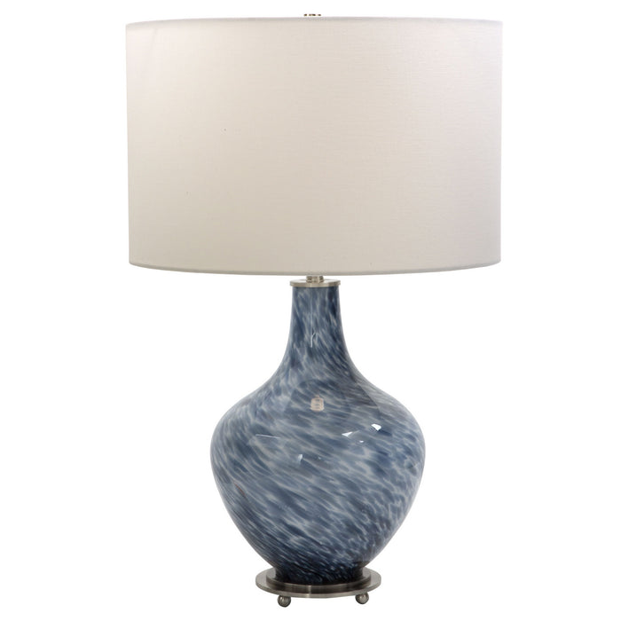 Uttermost 28482-1 One Light Table Lamp, Brushed Nickel