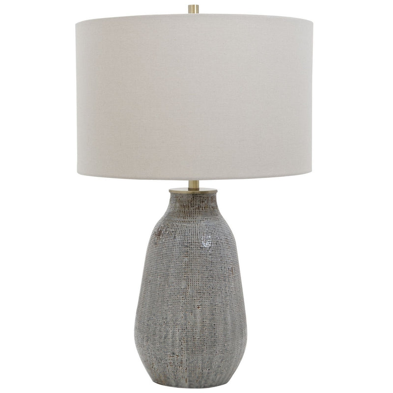 Uttermost 28484-1 One Light Table Lamp, Antique Brushed Brass