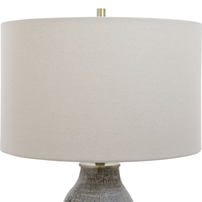 Uttermost 28484-1 One Light Table Lamp, Antique Brushed Brass