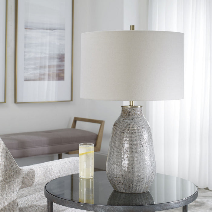 Uttermost 28484-1 One Light Table Lamp, Antique Brushed Brass