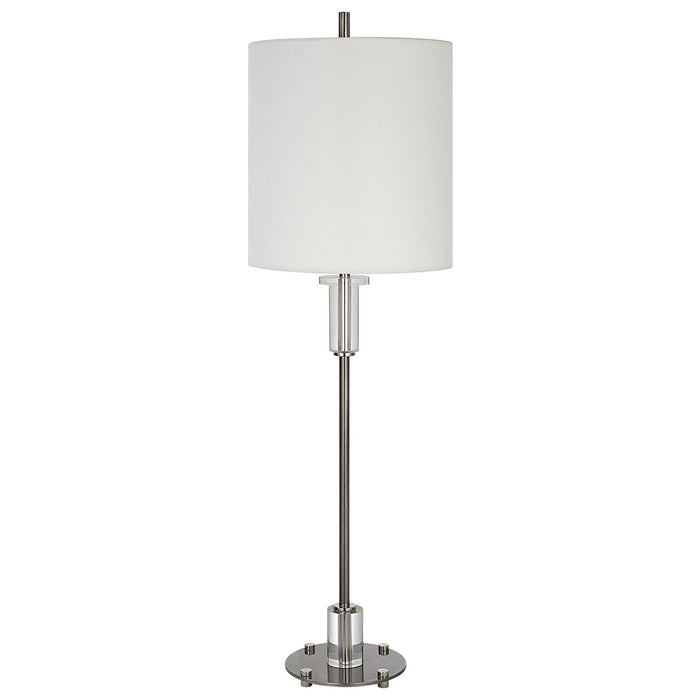 Uttermost 29875-1 One Light Buffet Lamp, Polished Nickel