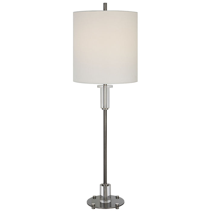 Uttermost 29875-1 One Light Buffet Lamp, Polished Nickel