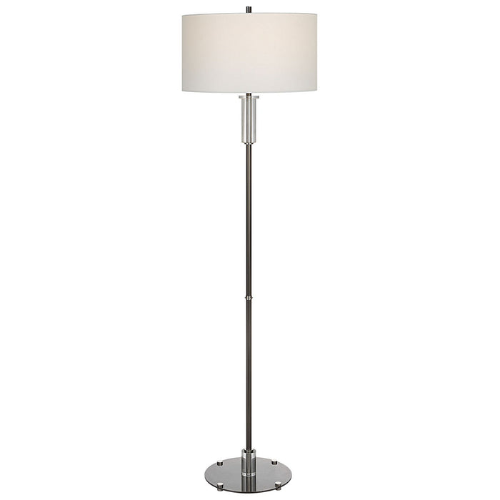 Uttermost 29990-1 One Light Floor Lamp, Polished Nickel