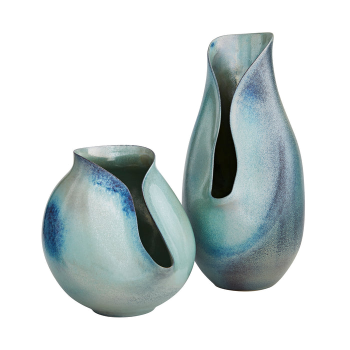 Arteriors 1085 Vases, Set of 2, Waterfall Reactive