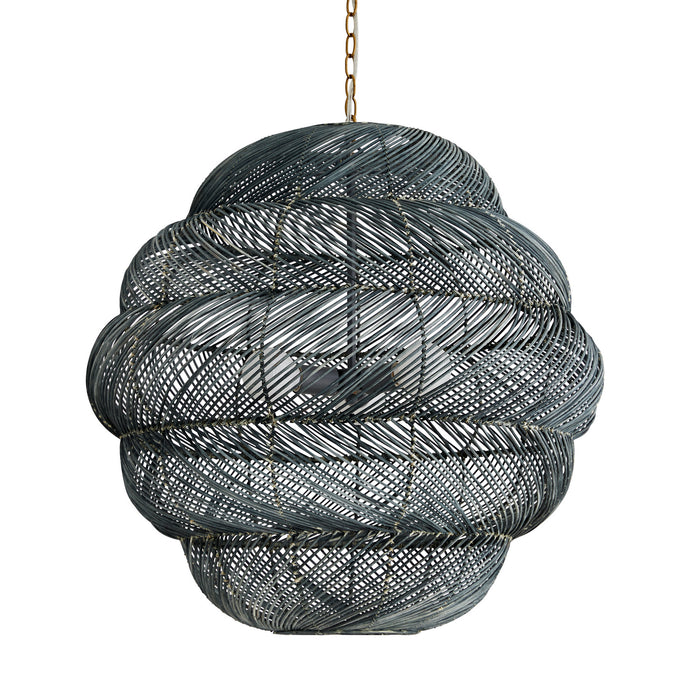 Arteriors 45624 Three Light Pendant, Dark Gray