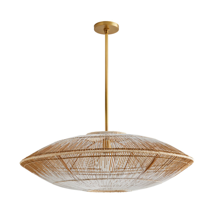 Arteriors 45625 One Light Pendant, White Ombre