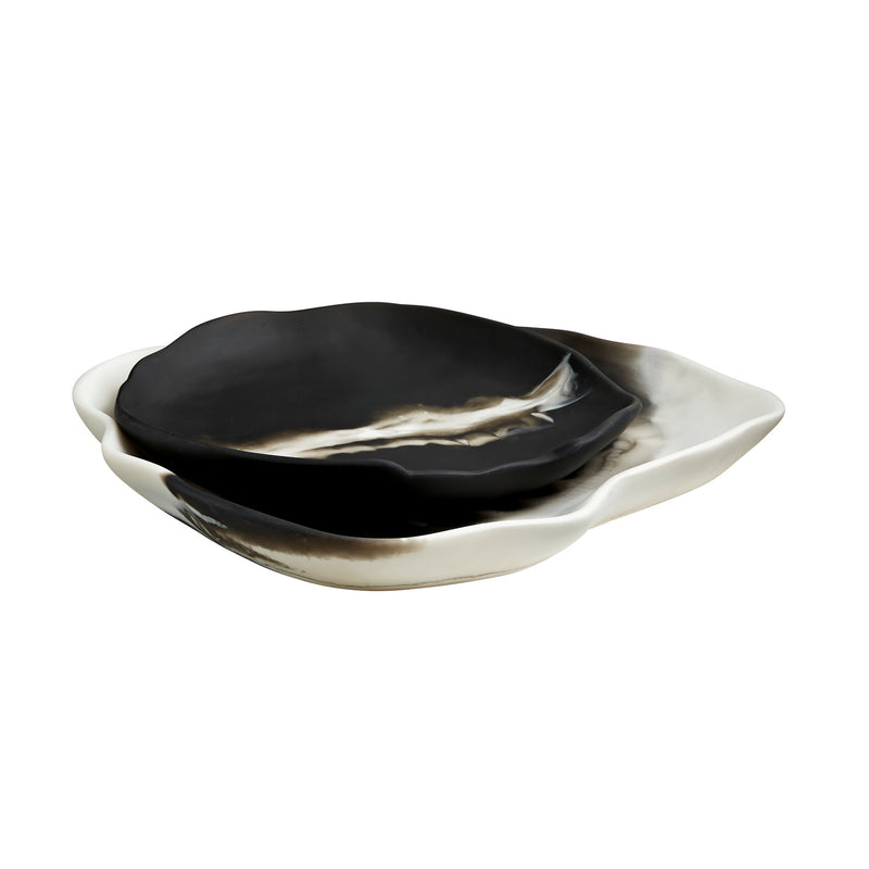 Arteriors 5622 Trays, Set of 2, Black & White