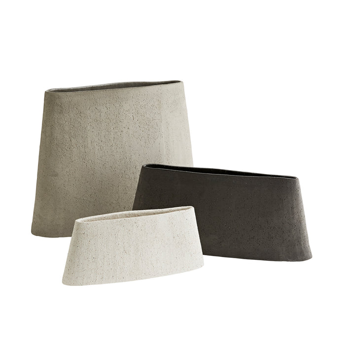 Arteriors 7896 Vases, Set of 3, Gray