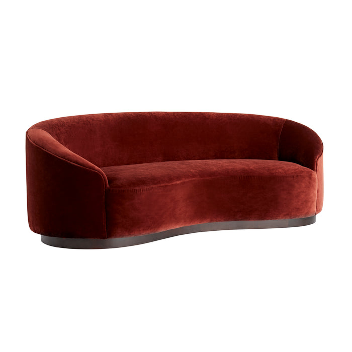 Arteriors 8150 Upholstery - Sofa, Paprika Velvet/Dark Walnut