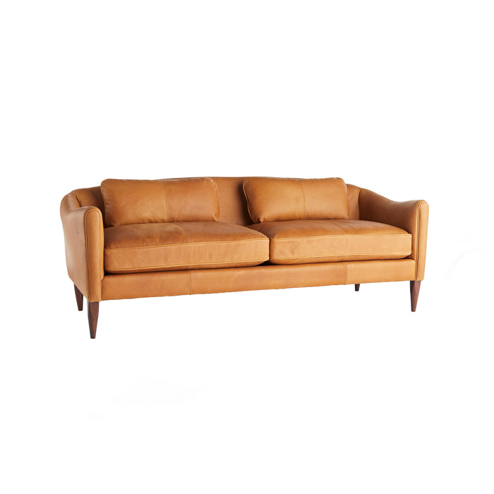Arteriors 8154 Upholstery - Sofa, Butterscotch Leather/Dark Walnut