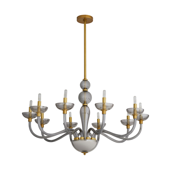 Arteriors 89479 Ten Light Chandelier, Smoke