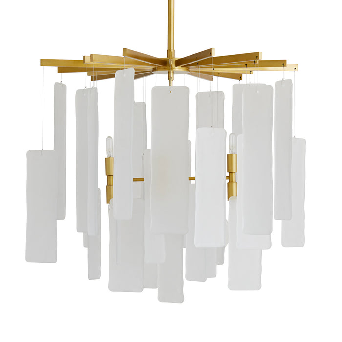 Arteriors 89480 Eight Light Chandelier, Frosted