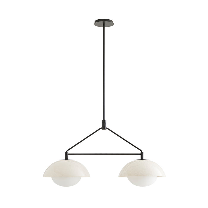 Arteriors DA49001 Two Light Linear Pendant, Ivory Stained Crackle