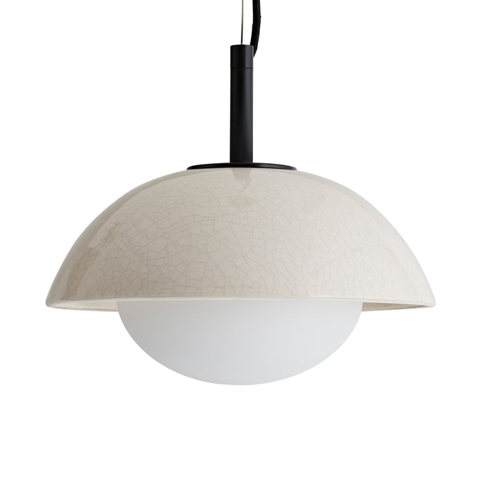 Arteriors DA49002 One Light Pendant, Ivory Stained Crackle