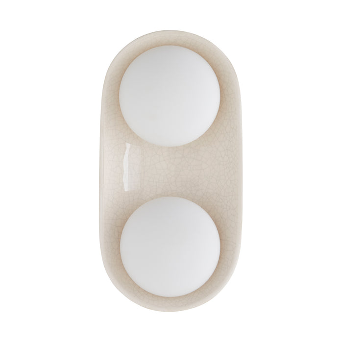 Arteriors DA49006 Two Light Wall Sconce, Ivory Stained Crackle