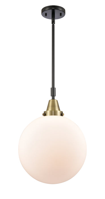 Innovations 447-1S-BAB-G201-12 One Light Mini Pendant, Black Antique Brass