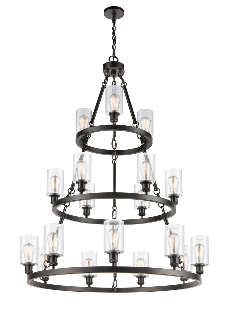 Innovations 82034-BK-G802 18 Light Chandelier, Matte Black