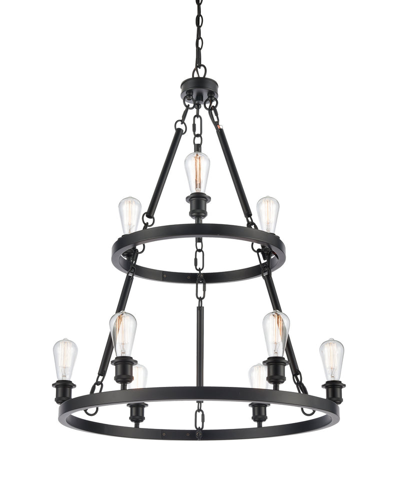 Innovations 8203-BK Nine Light Chandelier, Matte Black