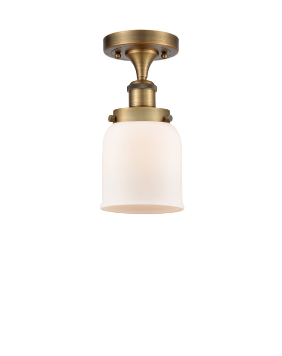 Innovations 916-1C-BB-G51 One Light Semi-Flush Mount, Brushed Brass