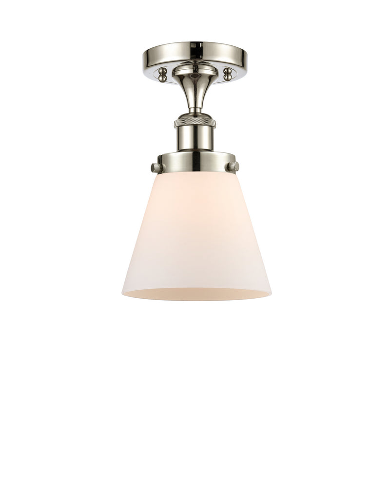 Innovations 916-1C-PN-G61 One Light Semi-Flush Mount, Polished Nickel