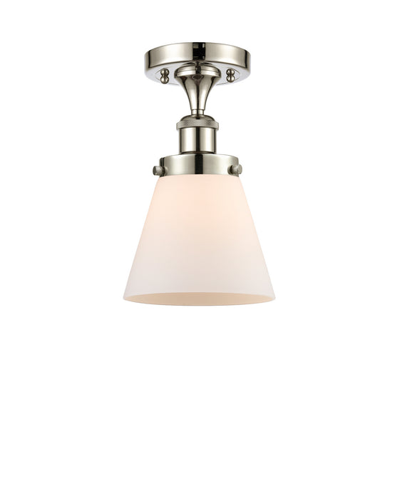 Innovations 916-1C-PN-G61 One Light Semi-Flush Mount, Polished Nickel