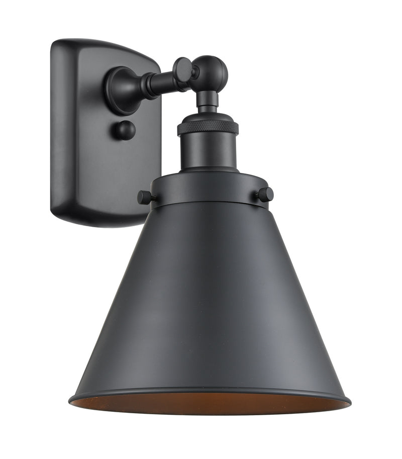 Innovations 916-1W-BK-M13 One Light Wall Sconce, Matte Black